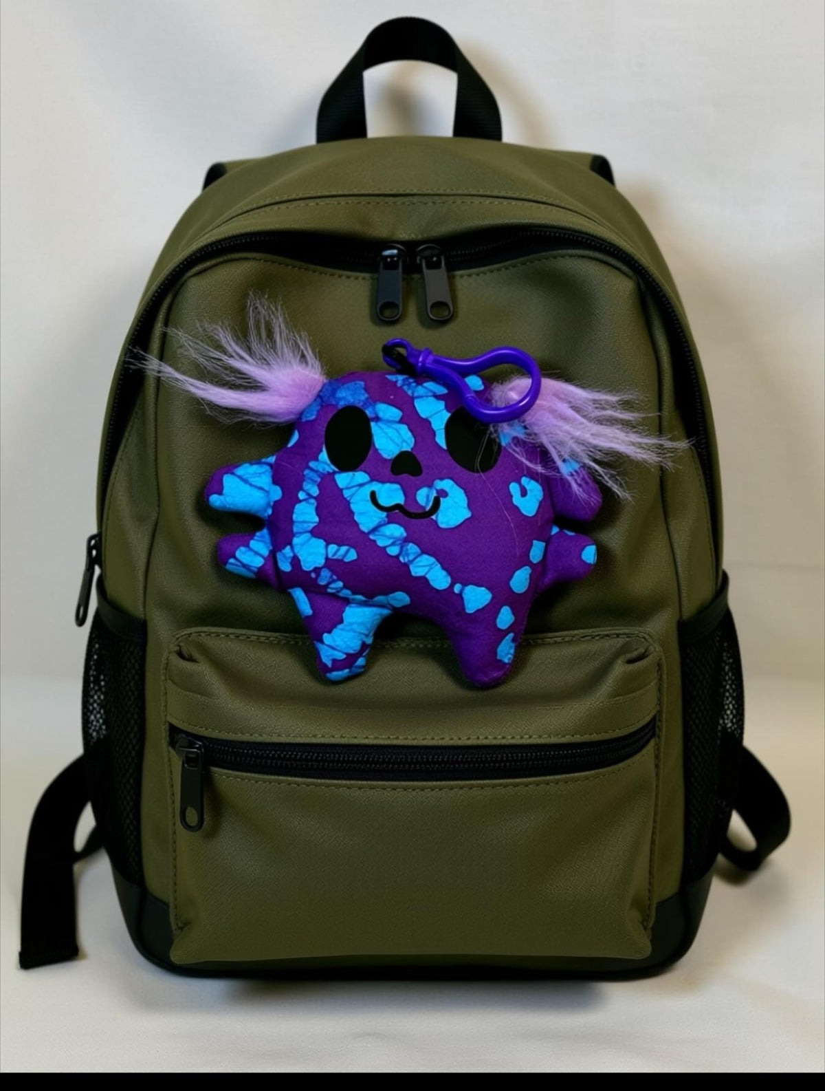 'Uggokin' Palm Monster Plush Keychain- Purple Clown