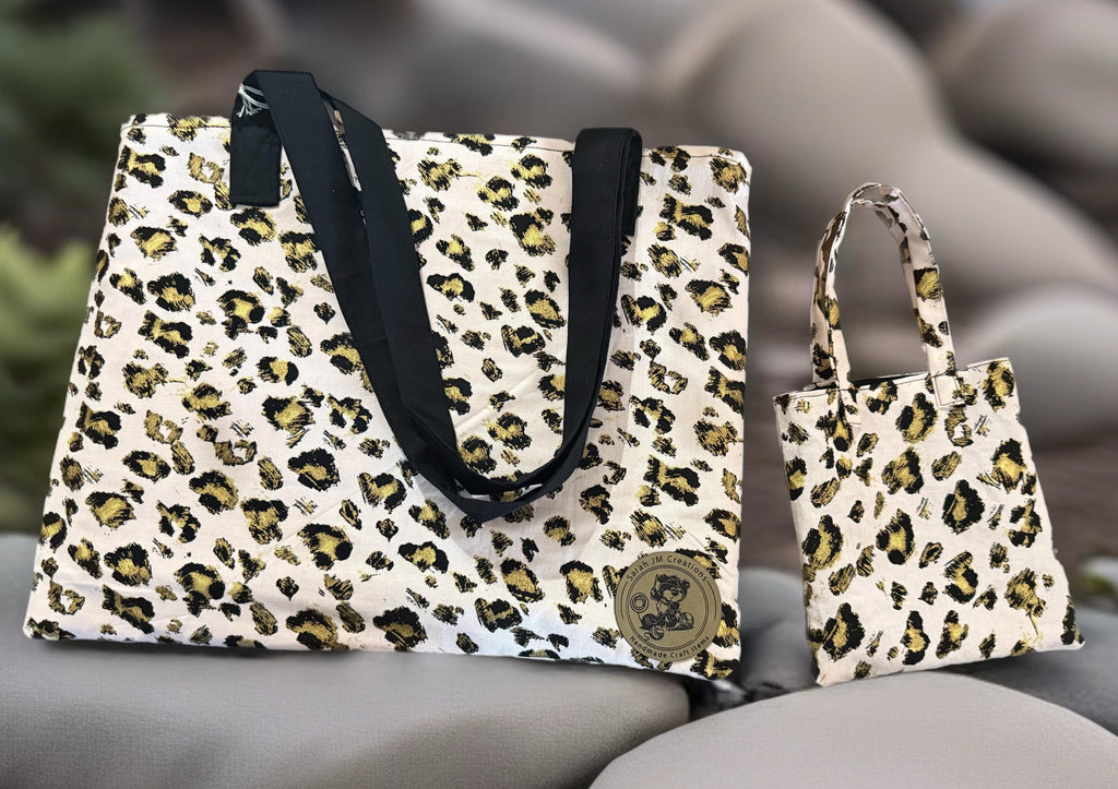 My Mini & Me Pink Cheetah Bags (Lrg)