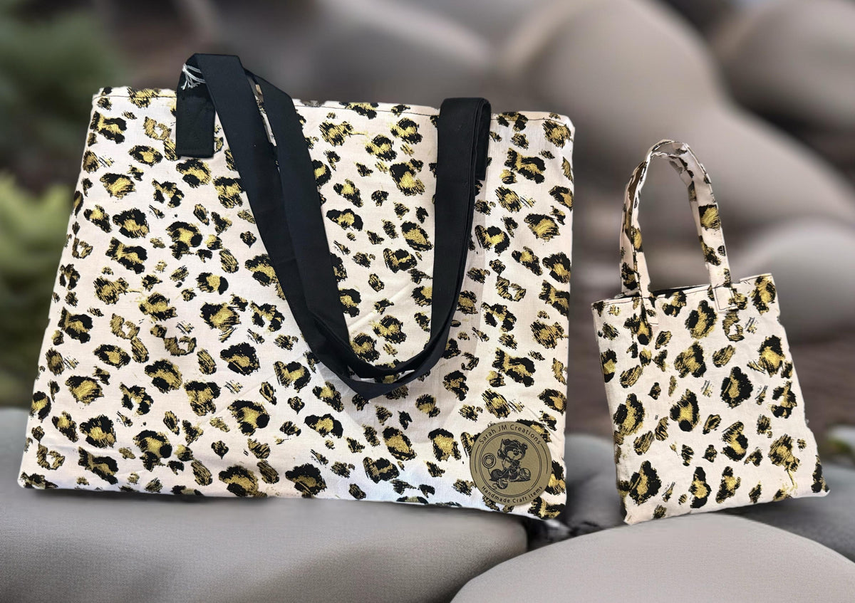 My Mini & Me Pink Cheetah Bags (Lrg)