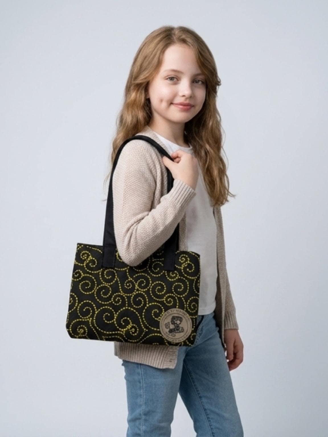 My Mini & Me Yellow Spiral Quilted Bags (Sm)