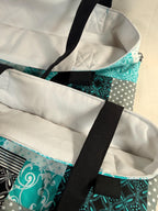 My Mini & Me Quilted Blue Patched Bags (Lrg)