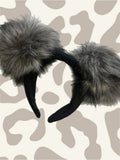 Cosplay Mask- Full Headband (Lrg Blk Pom)
