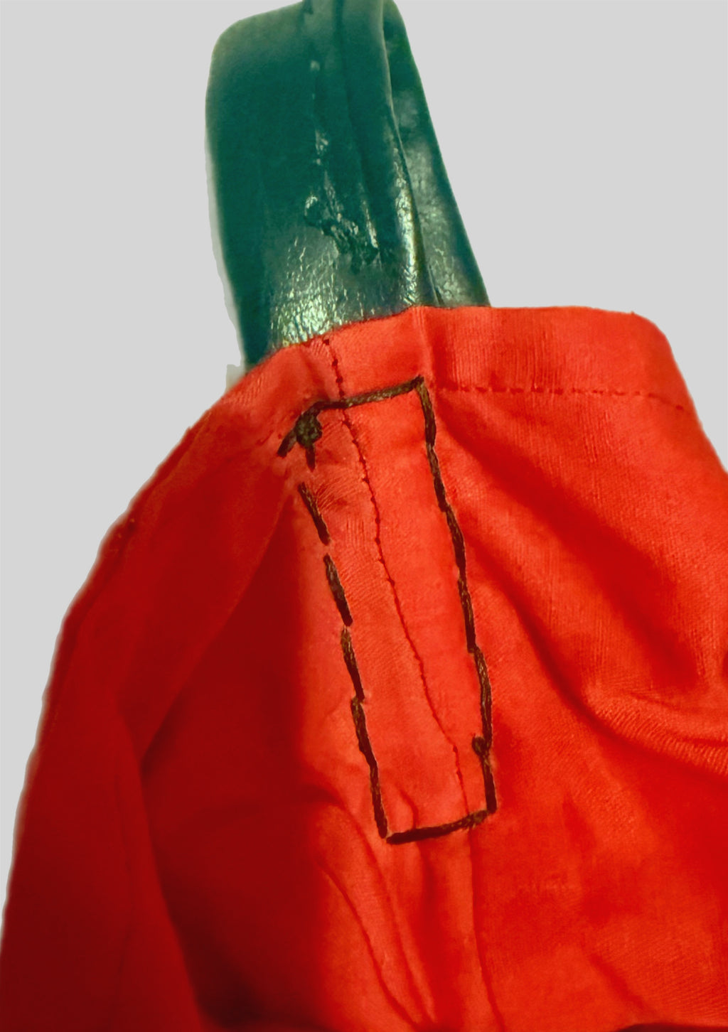Red Plaid Shoulder Bag with Faux Leather Trim