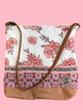 Quilted Shoulder Bag with Leather Base