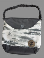 Gray Leather Handbag