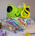 'Uggokin' Palm Monster Plush Keychain- Rainbow Frog