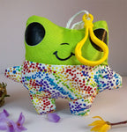 'Uggokin' Palm Monster Plush Keychain- Rainbow Frog