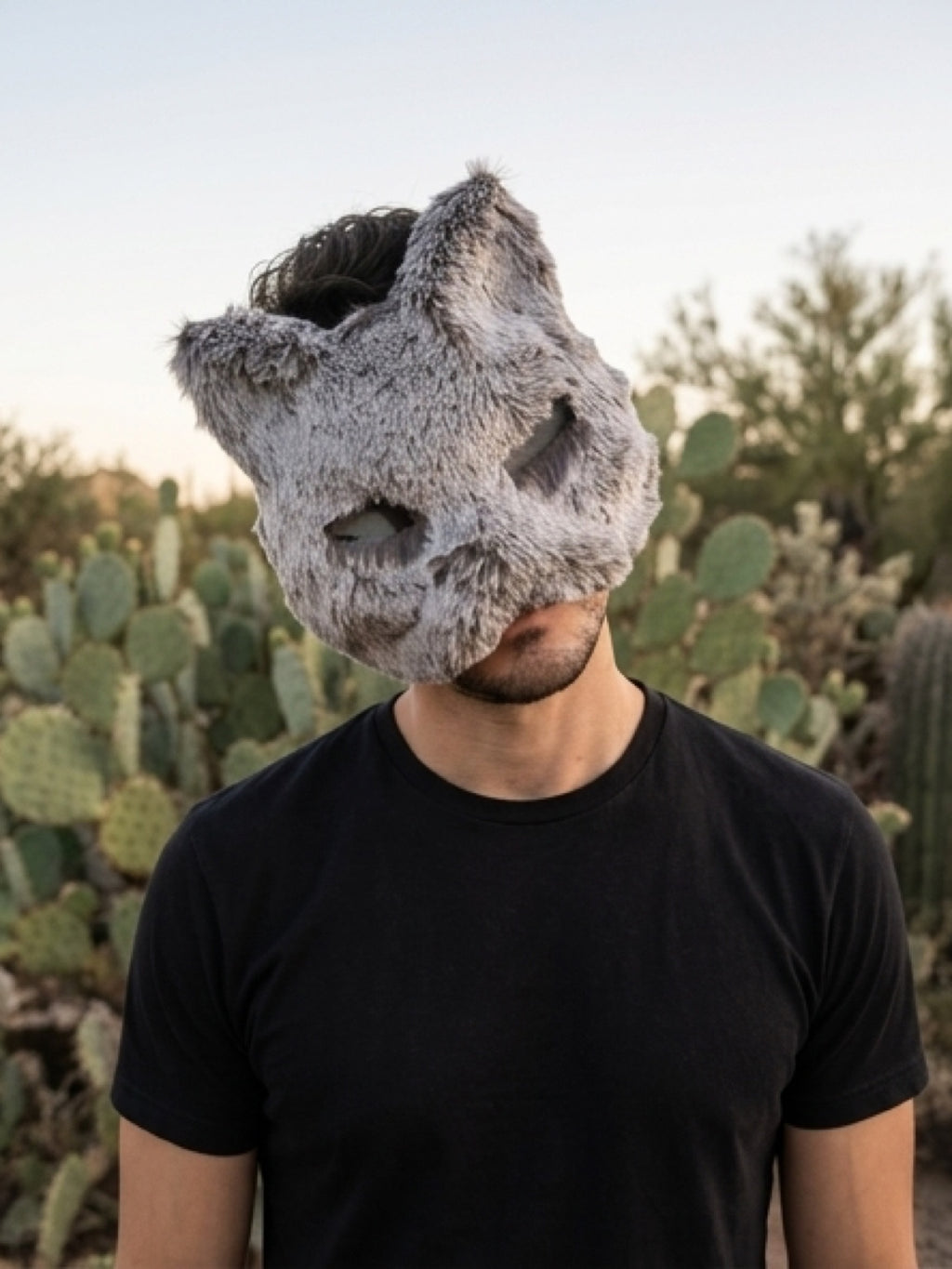 Cosplay Mask- Furry Gray Fox