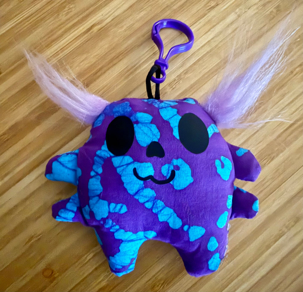 'Uggokin' Palm Monster Plush Keychain- Purple Clown