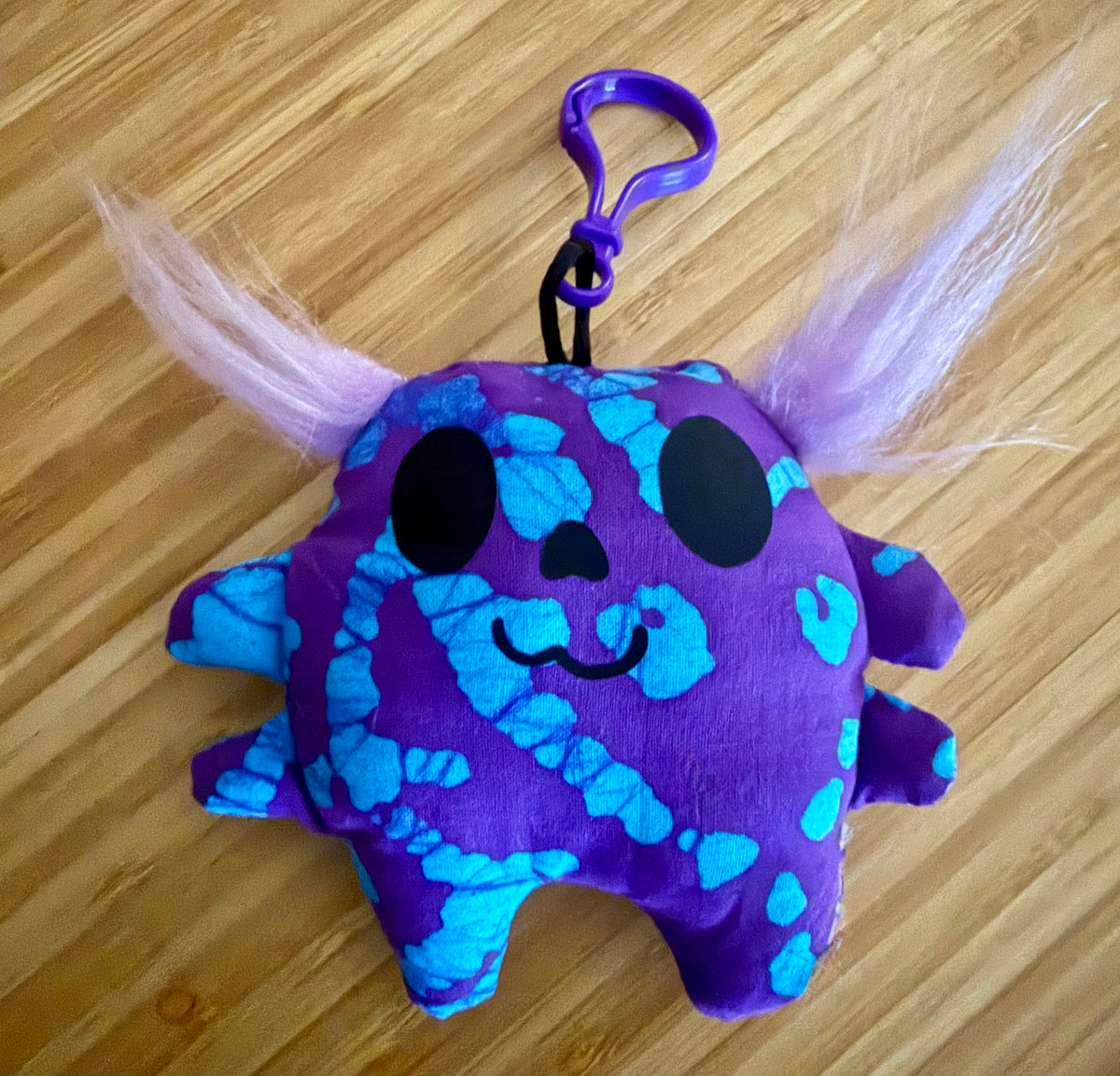 'Uggokin' Palm Monster Plush Keychain- Purple Clown