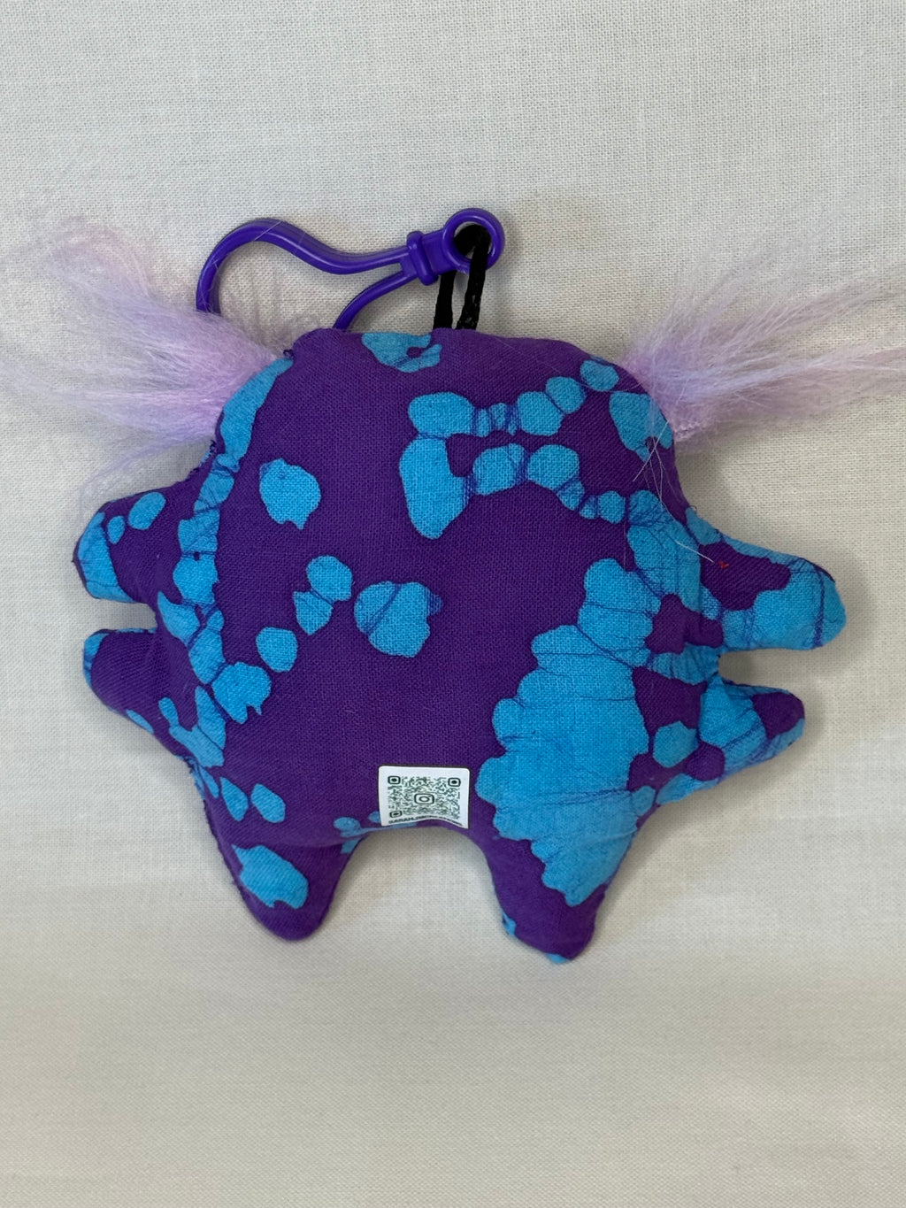 'Uggokin' Palm Monster Plush Keychain- Purple Clown