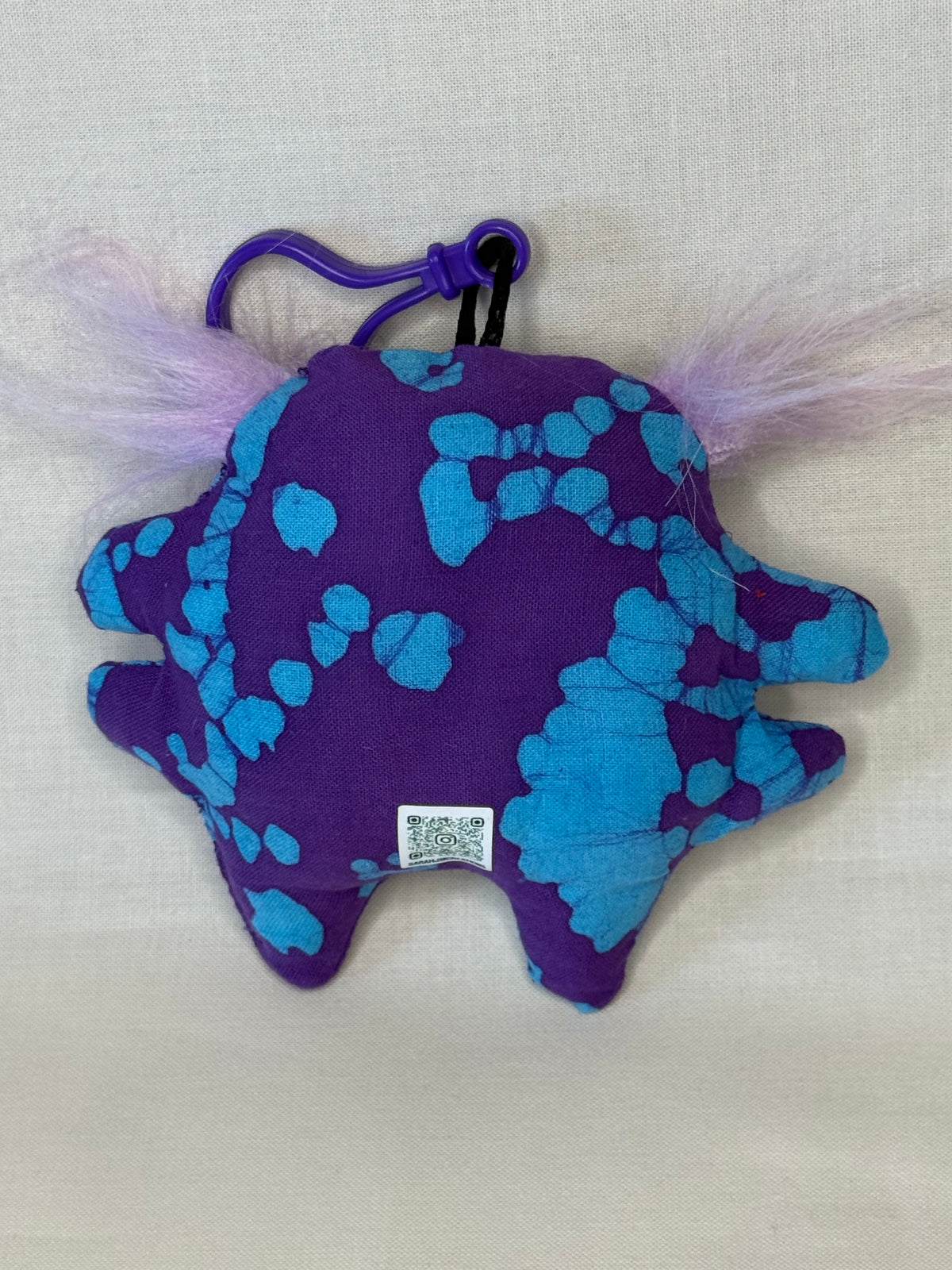 'Uggokin' Palm Monster Plush Keychain- Purple Clown