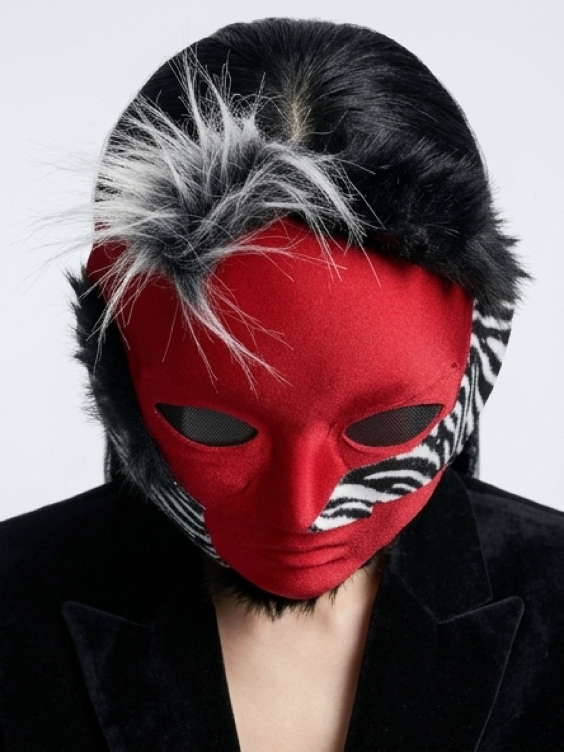 Cosplay Mask- Red Zebra