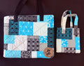 My Mini & Me Quilted Blue Patched Bags (Med)