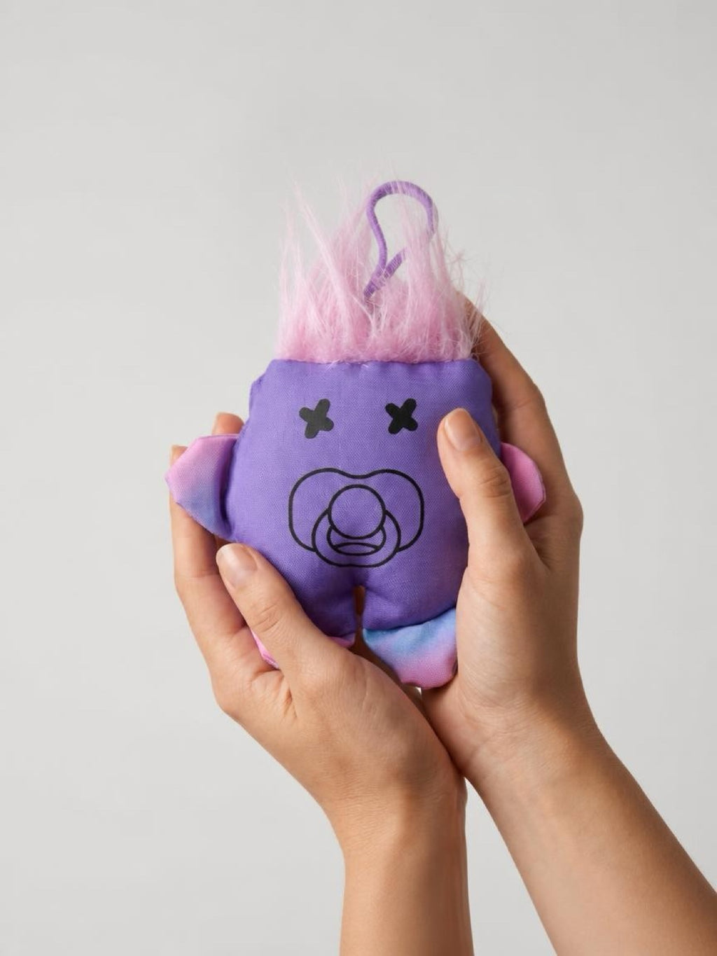 'Uggokin' Palm Monster Plush Keychain- Pacifier Dude