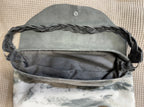 Gray Leather Handbag