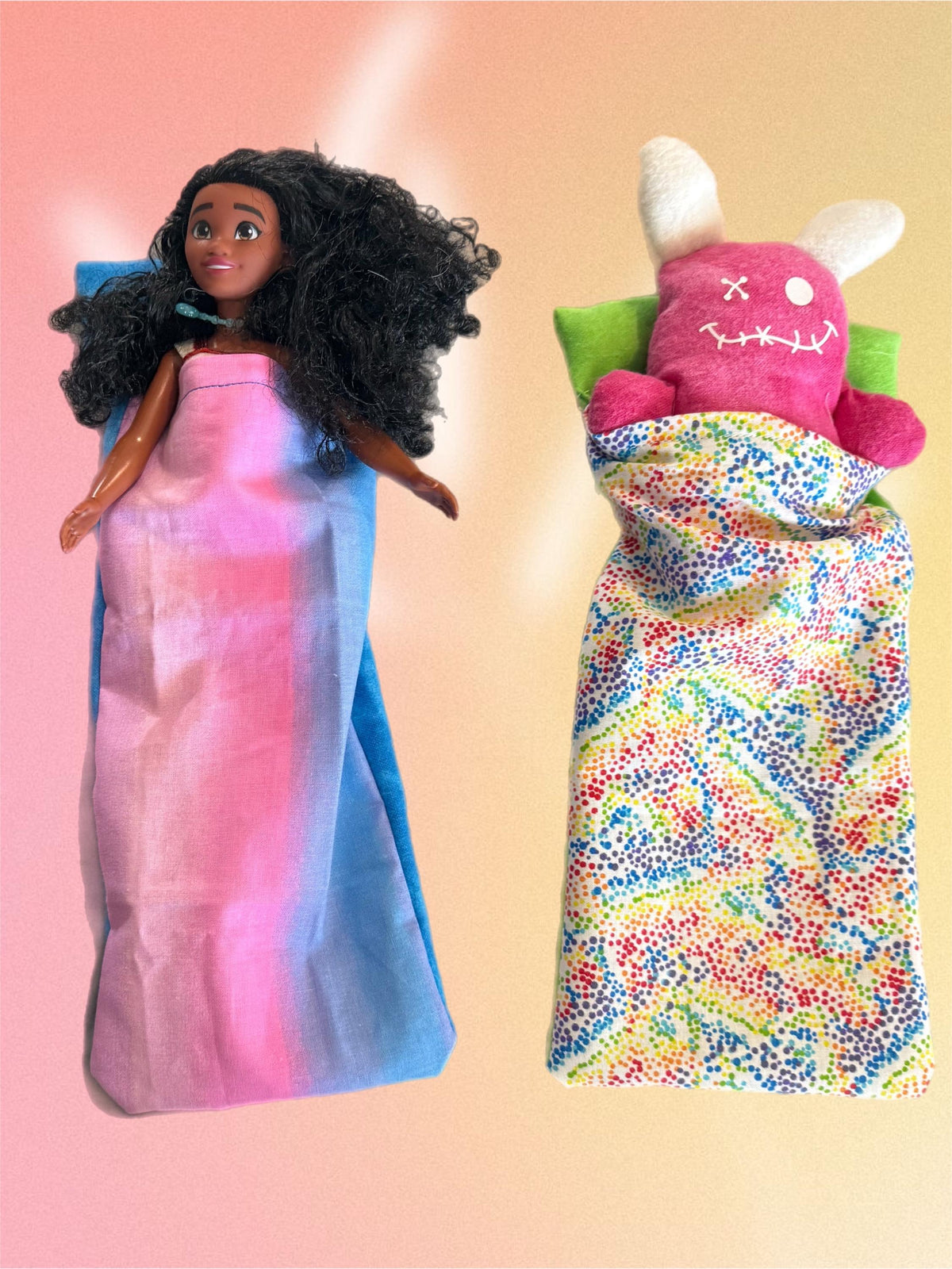 Personalized Small Doll Sleeping Bag/Pillow