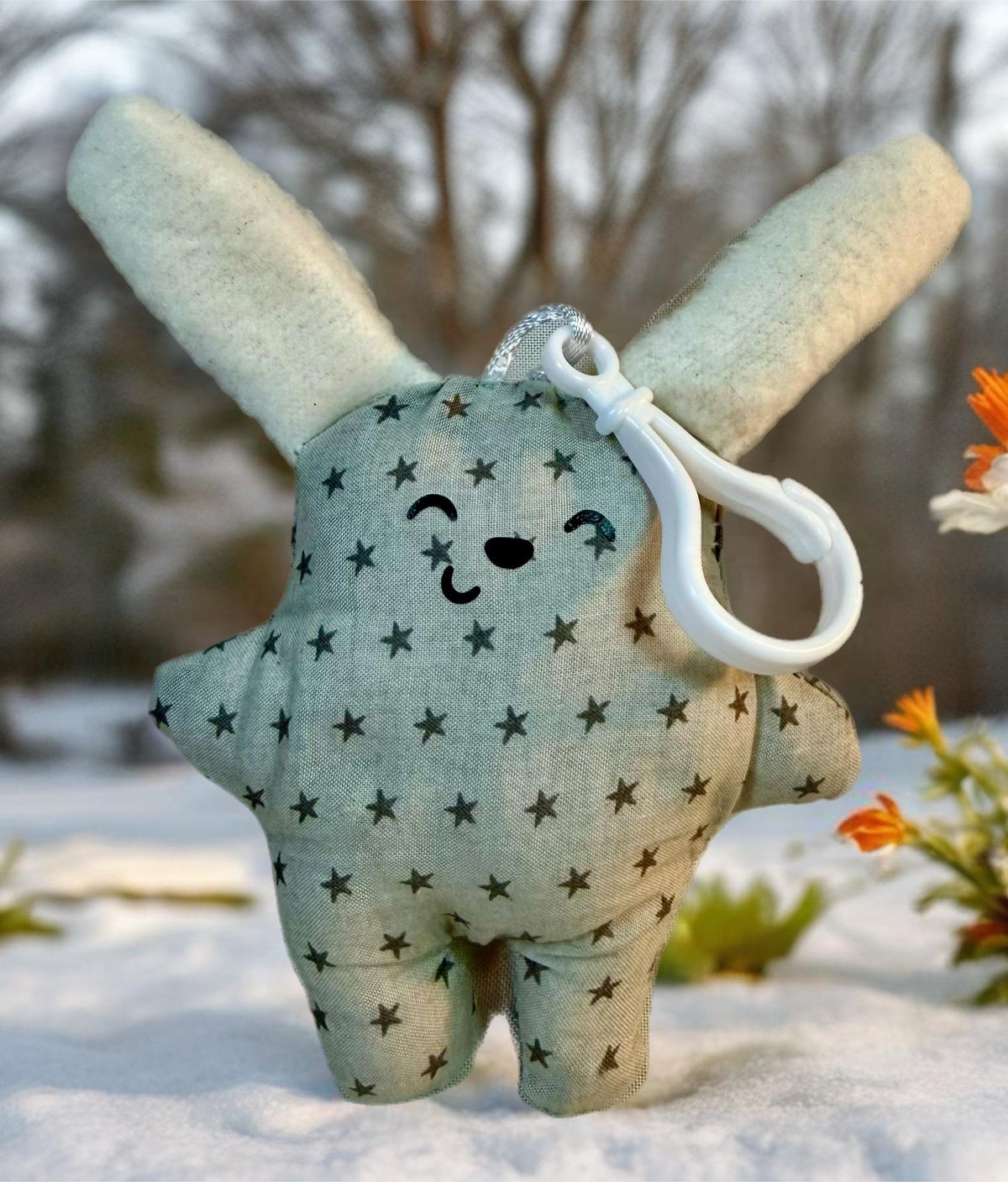 'Uggokin' Palm Monster Plush Keychain- Star Bunny
